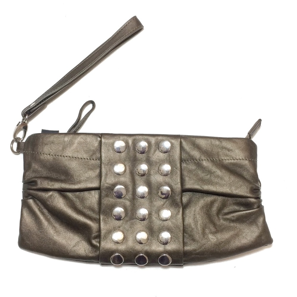 Steve Madden Bronze Metallic Wristlet Clutch